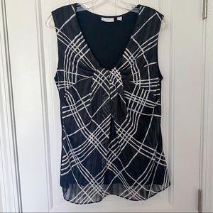 ⚡️NY&Co plaid & pinstriped shell - EUC!